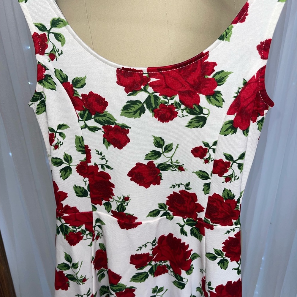 Spring Floral Roses Mini Dress - Picture 4 of 5